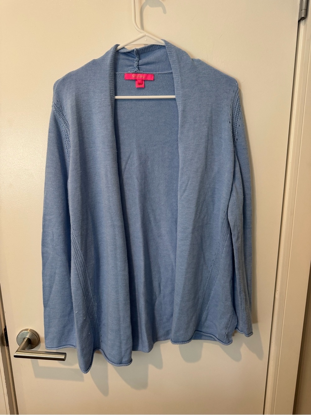 Lilly Pulitzer Light Blue Open-Front Cardigan Size Small